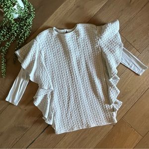 OMAMImini Quilted Terry Cape Sleeve Dress taupe